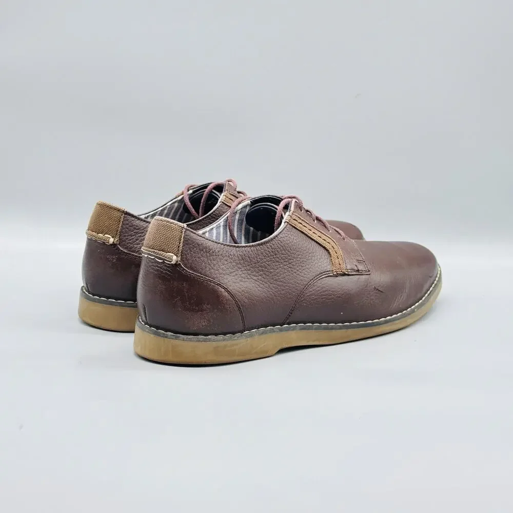 Sperry Shoes Mens 12 Brown Leather Top Sider Derby Oxford Dress Casual Comfort
